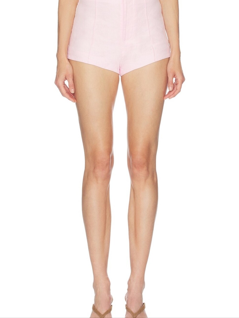 Helsa WASHED LINEN MICRO Shorts - Picture 3 of 8